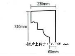 产品分解图型 - 檐口线，型号：SX311-YK-3，规格：230x310mm(3) - 成都三象EPS建材 cd.sx311.cc